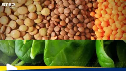 العدس والسبانخ