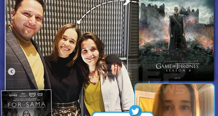 إميليا كلارك "أم التنانين" مع الطبيب حمزة ووعد الخطيب مخرجة فلم "إلى سما": أخبار