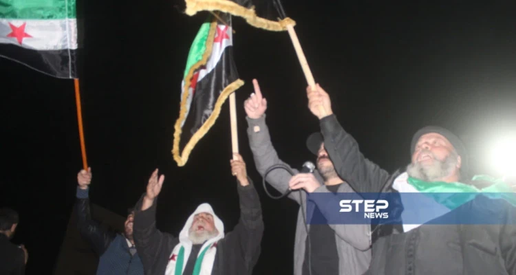 مظاهرة في مدينة الباب بريف حلب الشرقي بمناسبة الذكرى الثامنة للثورة السورية
