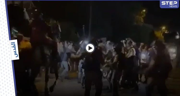 بالفيديو|| فرقة خيالة إسرائيلية تهاجم أهالي حي الشيخ جراح وتعتقل فتاة وتسحلها أرضاً وتعتدي عليها