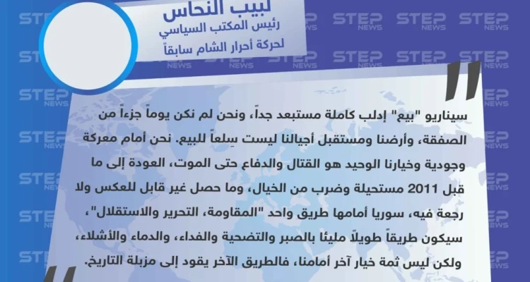 قيادي سابق بأحرار الشام: "بيع إدلب مستبعد، والعودة إلى ما قبل 2011 ضرب من الخيال، طريقنا مليئ بالدماء والأشلاء، وإلّا سنكون بمزبلة التاريخ".
