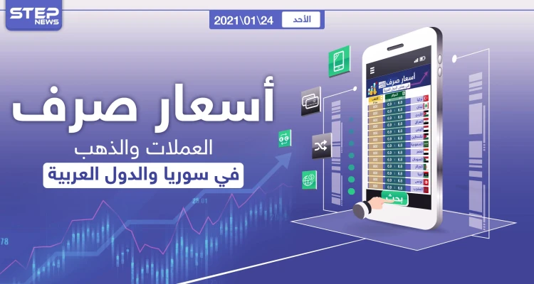أسعار الذهب والعملات للدول العربية وتركيا اليوم الأحد الموافق 24 كانون الثاني 2021
