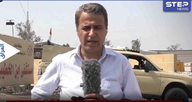 بالفيديو|| مراسل الجزيرة يصاب بالإغماء على الهواء هو ينقل أحداث حريق مستشفى ابن الخطيب ببغداد