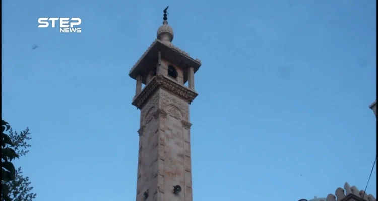 أذان المغرب من مسجد السيدة فاطمة الزهراء في مدينة الباب بريف حلب