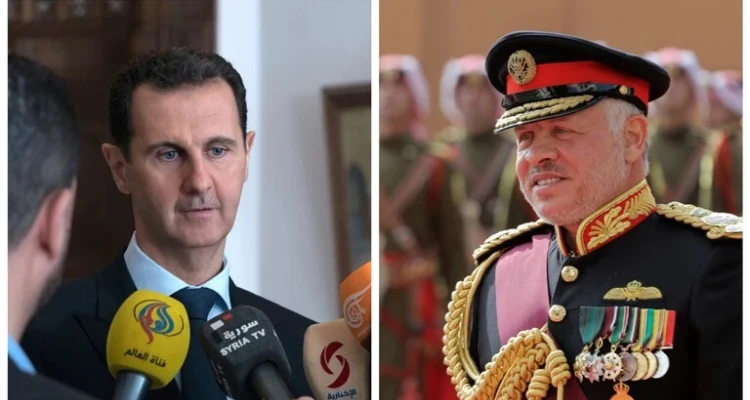 العاهل الأردني يتلقى اتصالاً من بشار الأسد تناول تعزيز التعاون