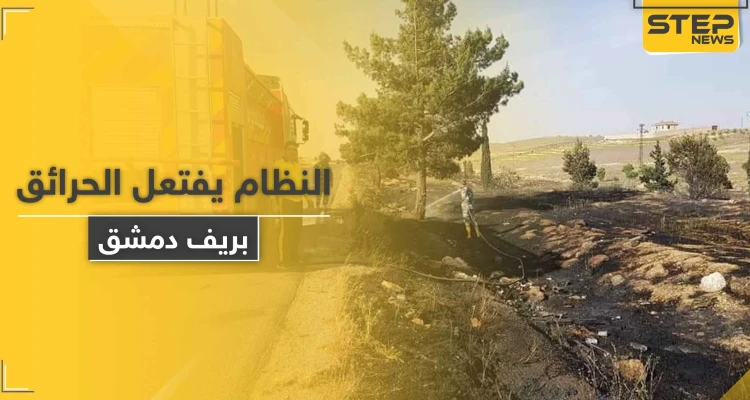 شاهد || حرائق يفتعلها جنود النظام السوري بريف دمشق لهذه الأسباب