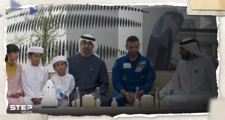 رئيس دولة الإمارات ومحمد بن راشد يستقبلان رائد الفضاء سلطان النيادي لدى عودته لأرض الوطن (فيديو)