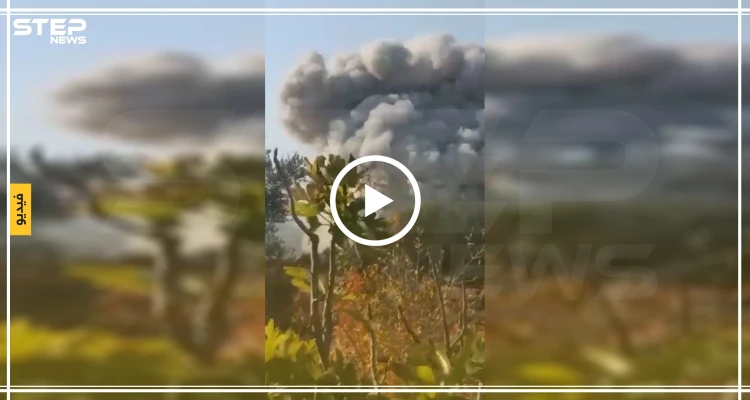 شاهد بالفيديو|| مدني من إدلب يوثّق لحظة استهدافه بغارة جويّة ويُكمل أكله للرمان