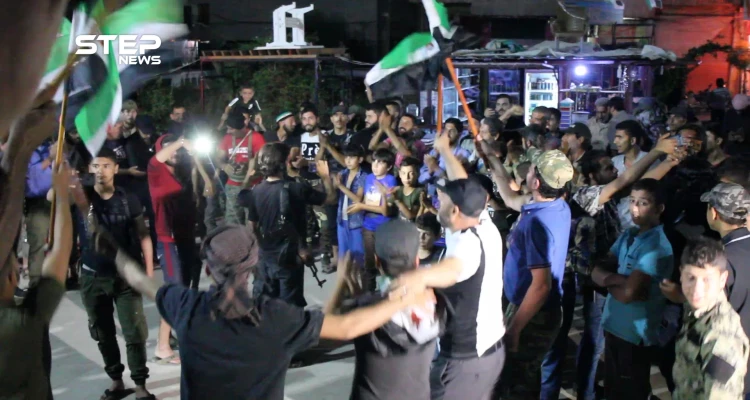 مظاهرة ليلية بمدينة عفرين شمالي حلب تخليدًا للساروت وتأكيدًا على إسقاط نظام الأسد