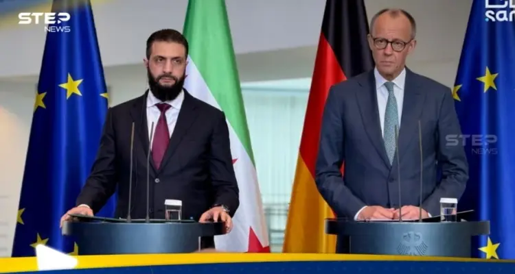 خلال مؤتمر صحفي لأحمد الشرع مع المستشار الألماني.. برلين تكشف عن قرار: أخبار