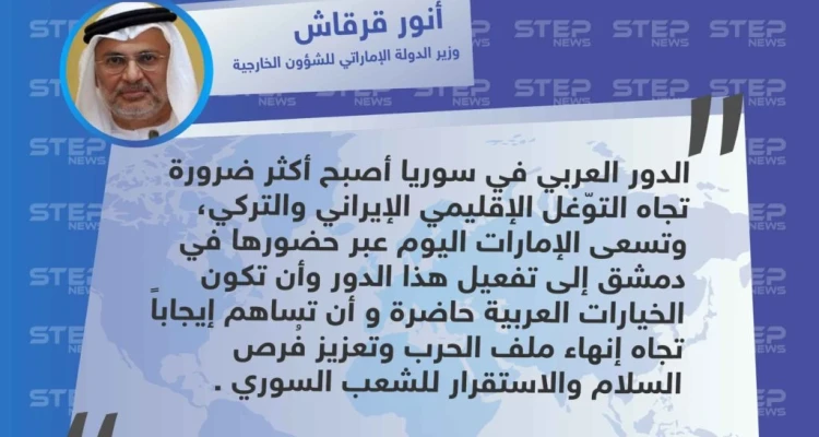 متداول || عودة السفارة الاماراتية لدمشق ضرورة لمواجهة التوغّل الايراني في سوريا وتعزيز فرص الاستقرار للشعب السوري