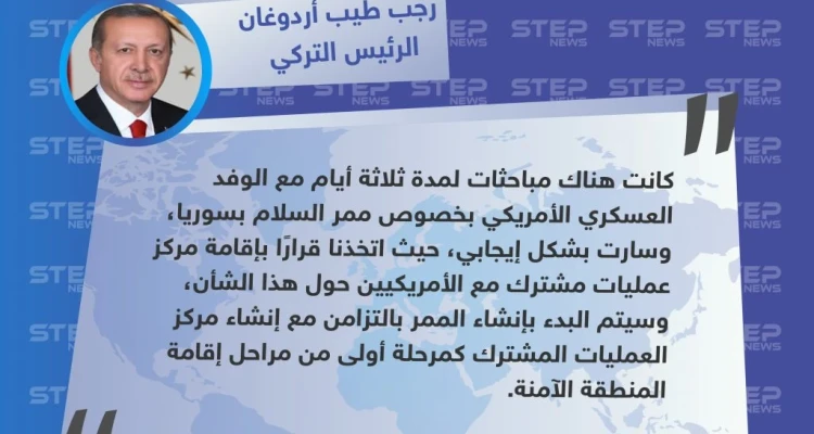 الرئيس التركي: المباحثات مع الأمريكيين كانت إيجابية.. وسيتم تنفيذ المرحلة الأولى من المنطقة الآمنة قريبًا