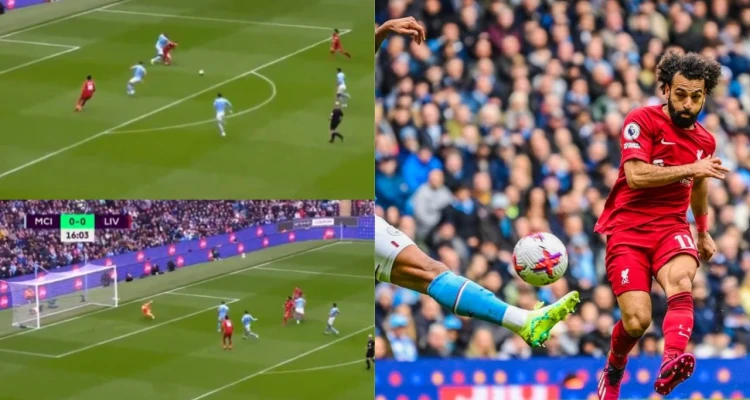 محمد صلاح يهز شباك المان سيتي ويحقق رقم تاريخي جديد مع ليفربول