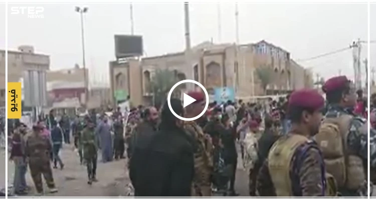 بالفيديو|| ملثمون يطلقون الرصاص الحي على متظاهري العراق.. وعنصرين من القوات الأمنية يبكون بحرقة