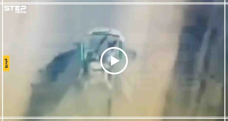 شاهد لحظة تدمير سيارة عسكرية لميليشيا قسد بمحيط رأس العين