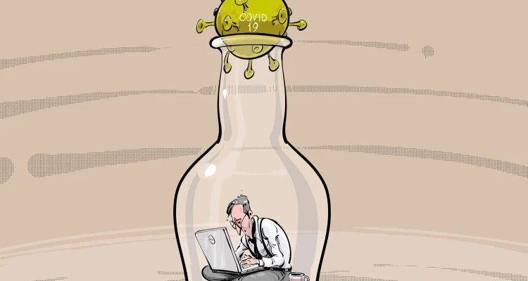 كاريكاتير || كورونا والحجر المنزلي