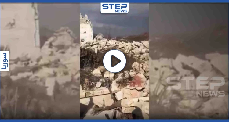 بالفيديو || رجل حلبي يفقد قدمه بانفجار لغم خلال تفقّده لمنزله المدمّر