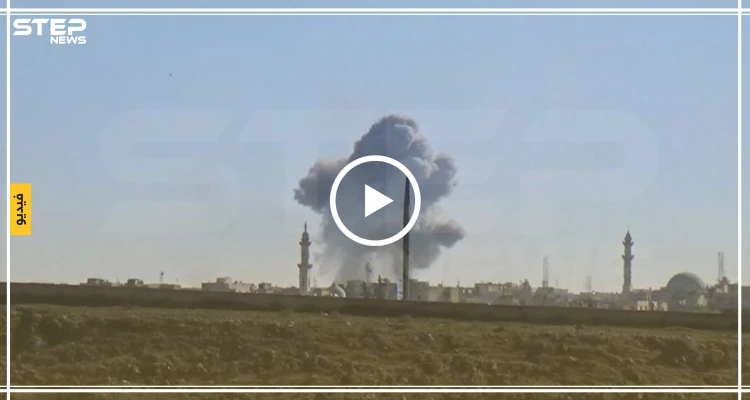 عدسة ستيب ترصد قصف مكثف على مدينة سراقب والبلدات المحيطة بالطريق الدولي m4 جنوب شرق إدلب