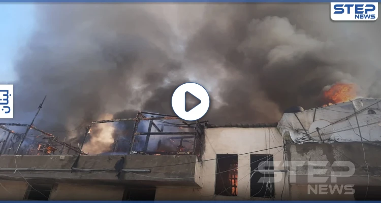 بالفيديو || حريق ضخم يلتهم منازل وخيم اللاجئين السوريين في منطقة العاقبية جنوب لبنان