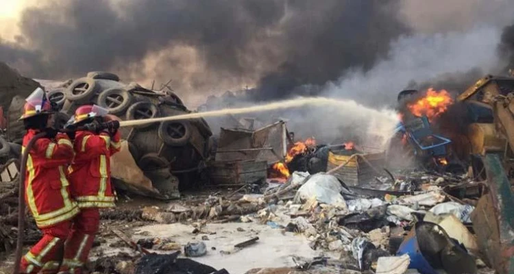 بالفيديو|| انفجار معمل ببرج البراجنة في الضاحية الجنوبية ببيروت يخلف 3 قتلى وجريح