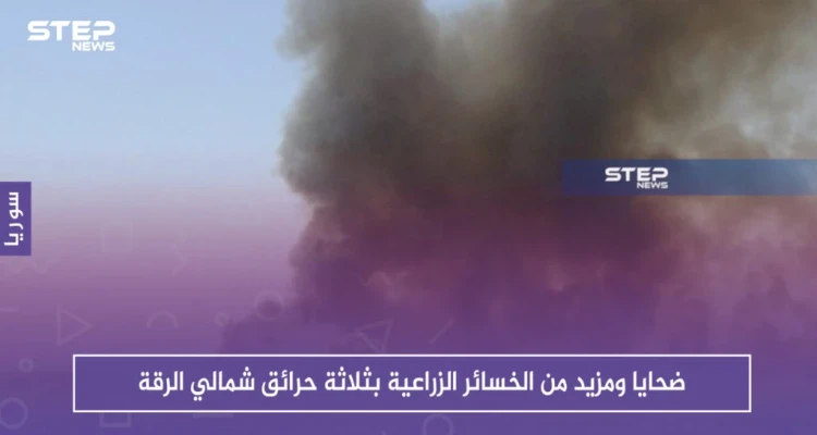 ضحايا ومزيد من الخسائر الزراعية بثلاثة حرائق شمالي الرقة