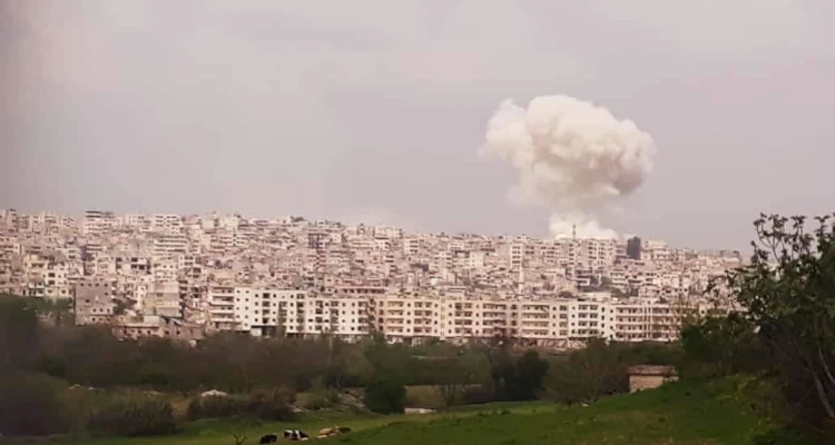 12جريحاً في قصف روسي بالستي على جسر الشغور بإدلب