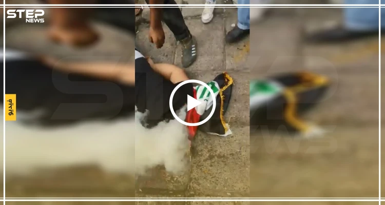 متظاهر عراقي يسقط صريعًا فوق علم بلاده عقب استقرار قنبلة مسيلة للدموع برأسه(فيديو)