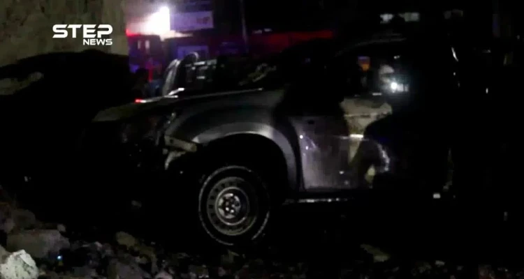 شاهد ما خلفه انفجار عبوة ناسفة بسيارة في مدينة الباب بريف حلب ليلة أمس