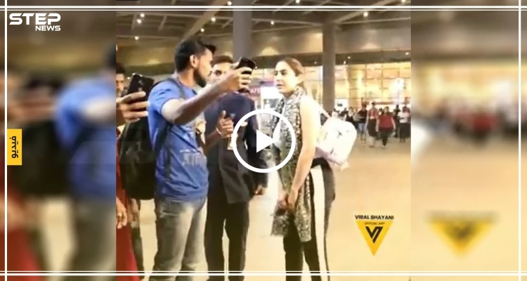 بالفيديو|| شاهد ردّة فعل ممثلة شهيرة أثناء تحرش أحد المعجبين بها