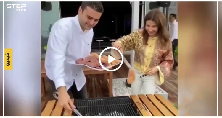 الشيف بوراك يتشارك الطبخ مع الفنانة نانسي عجرم بحديقة منزلها في لبنان (فيديو)