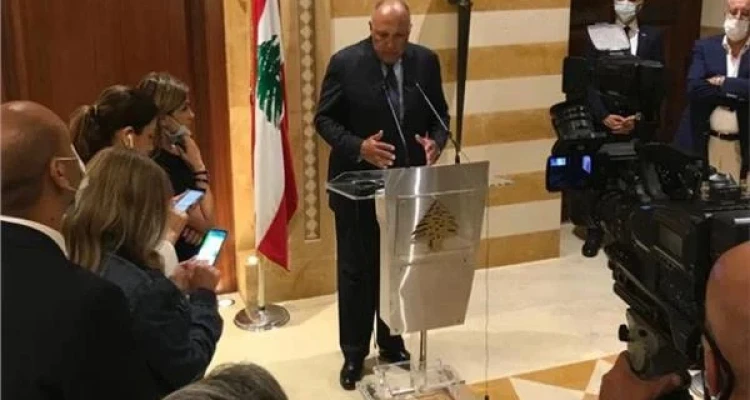 سامح شكري يتحدث عن هدف زيارته إلى لبنان ولقائه القادة السياسيين