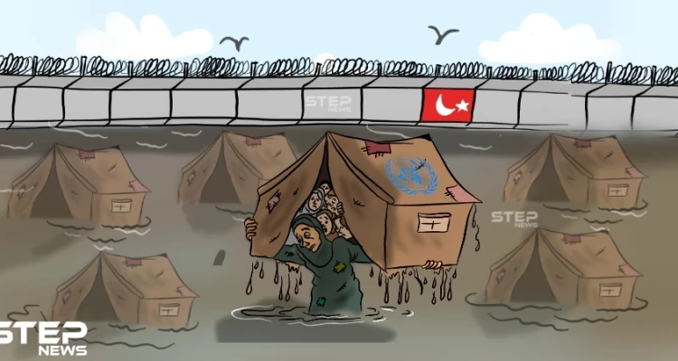 أنين الغارقين...  مخيمات النازحين شمال سوريا
