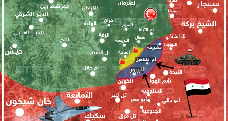 شاهد بالخريطة|| النظام يتقدّم في إدلب وهذه النقاط التي ثبّت سيطرته بداخلها