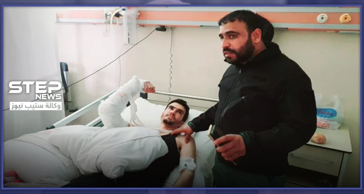 مثيرًا لسخرية السوريين.. القيادي بالمعارضة "أبو عمشة" يواسي جرحاه المصابين في ليبيا