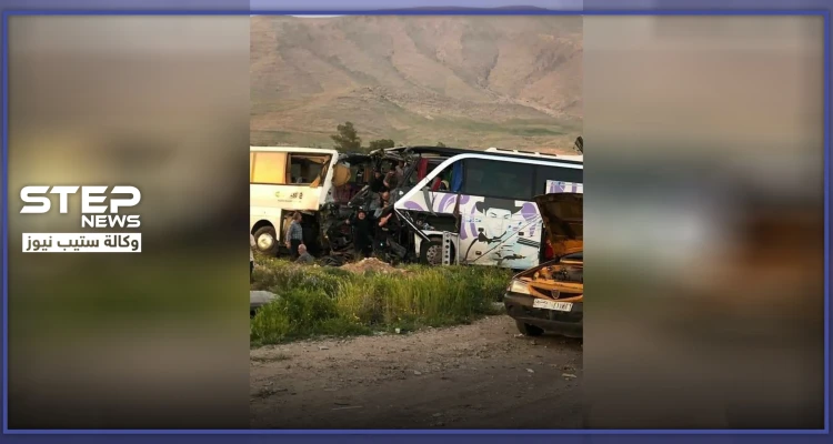 شاهد|| حادث مروري ضخم في دمشق يودي بحياة عشرات المدنيين