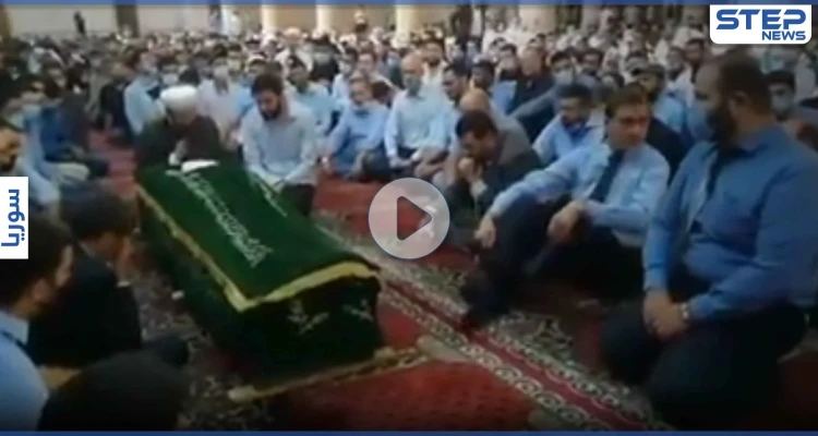 بالفيديو|| ممثلاً للأسد يشارك بتشييع محمد عدنان الأفيوني.. وإمام مسجد في اعزاز يعزي به