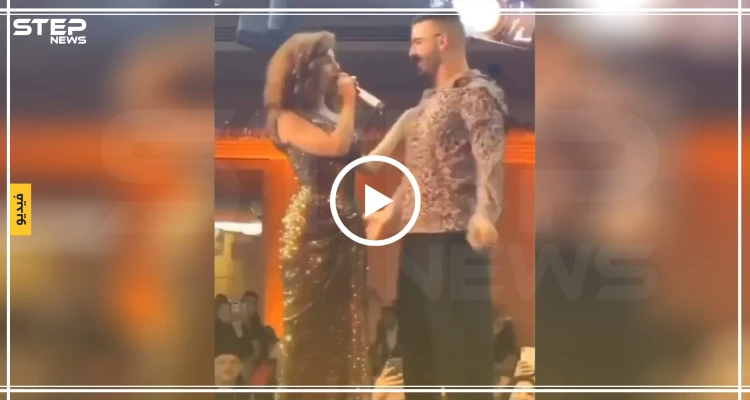 بالفيديو || ميريام فارس تتحدى أردني أمام الجمهور برقصة على الإيقاع الخليجي