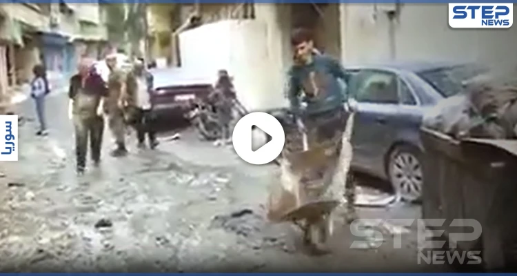 شاهد بالفيديو|| مزة 86 غارقة بمياه الصرف الصحي ولا منجد للأهالي مع قدوم الشتاء