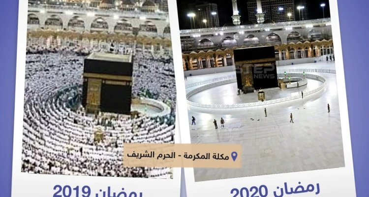 الحرم المكي بين عامي 2019 - 2020