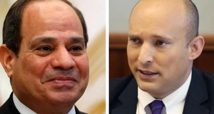 الرئيس المصري عبد الفتاح السيسي يلتقي نفتالي بينيت رئيس الوزراء الإسرائيلي لبحث ملفات هامّة