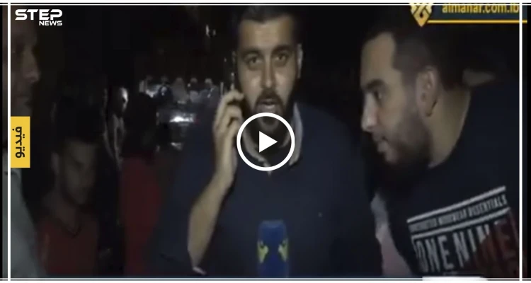 متظاهر يطلب راقصة على الهواء بقناة المنار التابعة لحزب الله
