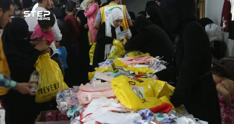 مشاهد من حفل تكريم ذوي الشهداء في عيد الفطر بمدينة الباب في ريف حلب
