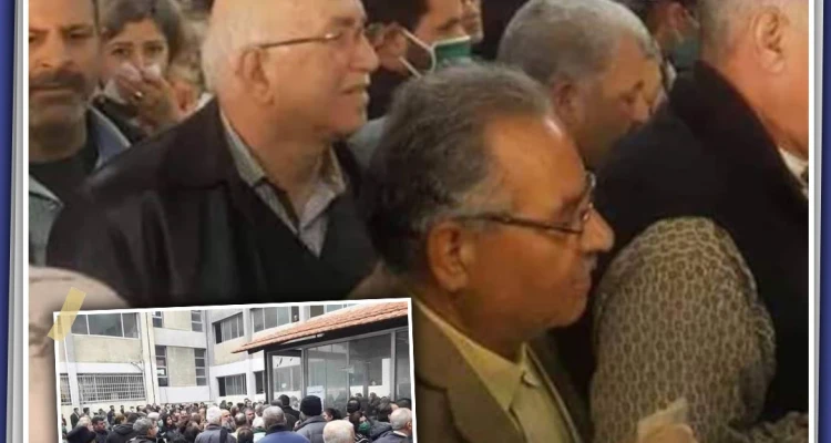 تَجمع لقبض الرواتب للموظفين والمتقاعدين في سوريا مع انتشار فيروس كورونا
