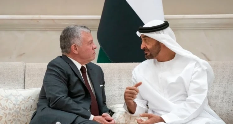 محمد بن زايد يغرّد مراسلاً الملك الأردني عبد الله بن الحسين