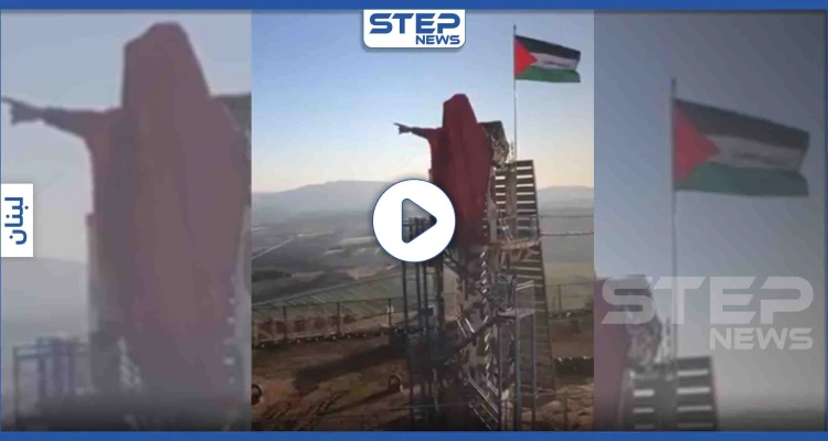 حزب الله يهدد إسرائيل بتمثالٍ لـ"سليماني" يشير إلى فلسطين (فيديو)