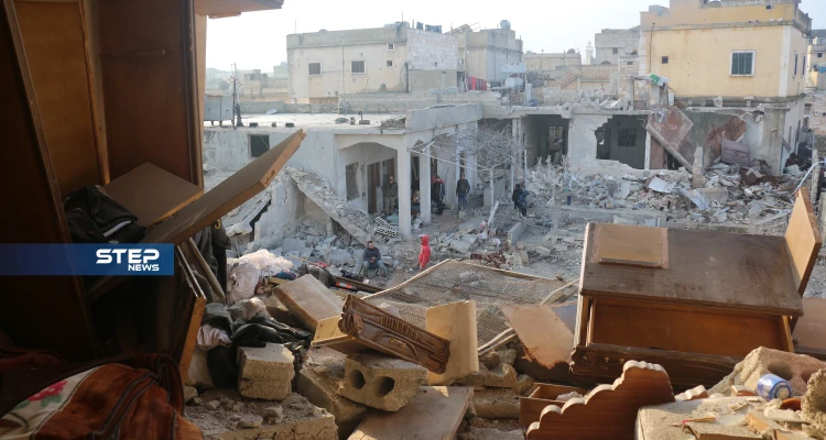 شاهد الدمار الذي لحق بحي كامل غرب حلب بعد غارات جوية استهدفته