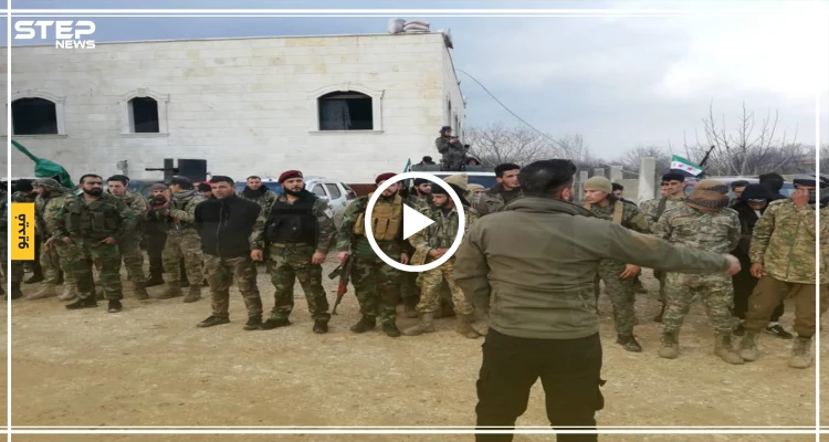 بالفيديو|| 200 مقاتل من فصائل المعارضة السورية المدعومة تركيًا يتوجهون لجبهات إدلب