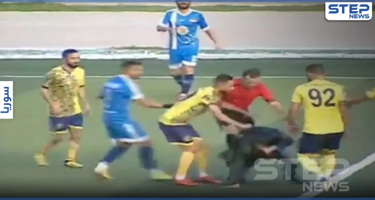 بالفيديو|| اقتحام الملعب وعراك داخله.. حكم مباراة جبلة وحرجلة يوقف اللعبة قبل نهايتها