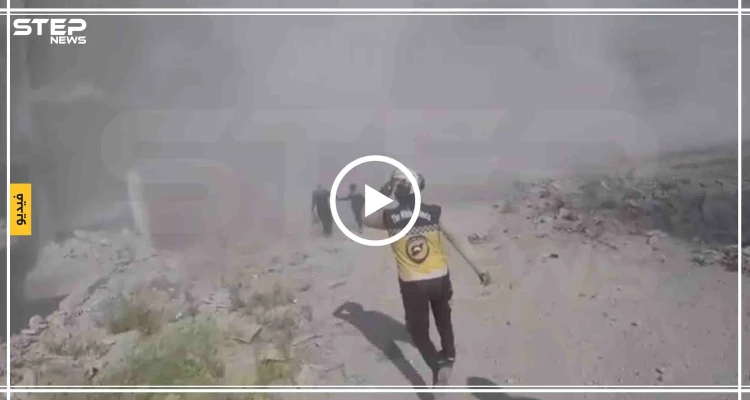 بالفيديو|| من كاميرا متطوع بالدفاع المدني.. هكذا يبدو المشهد أثناء الغارات على إدلب