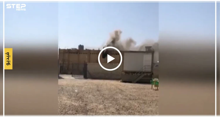 شاهد بالفيديو | عناصر داعش يحرقون سجن عين عيسى بالتزامن مع هروب المئات من عائلاتهم